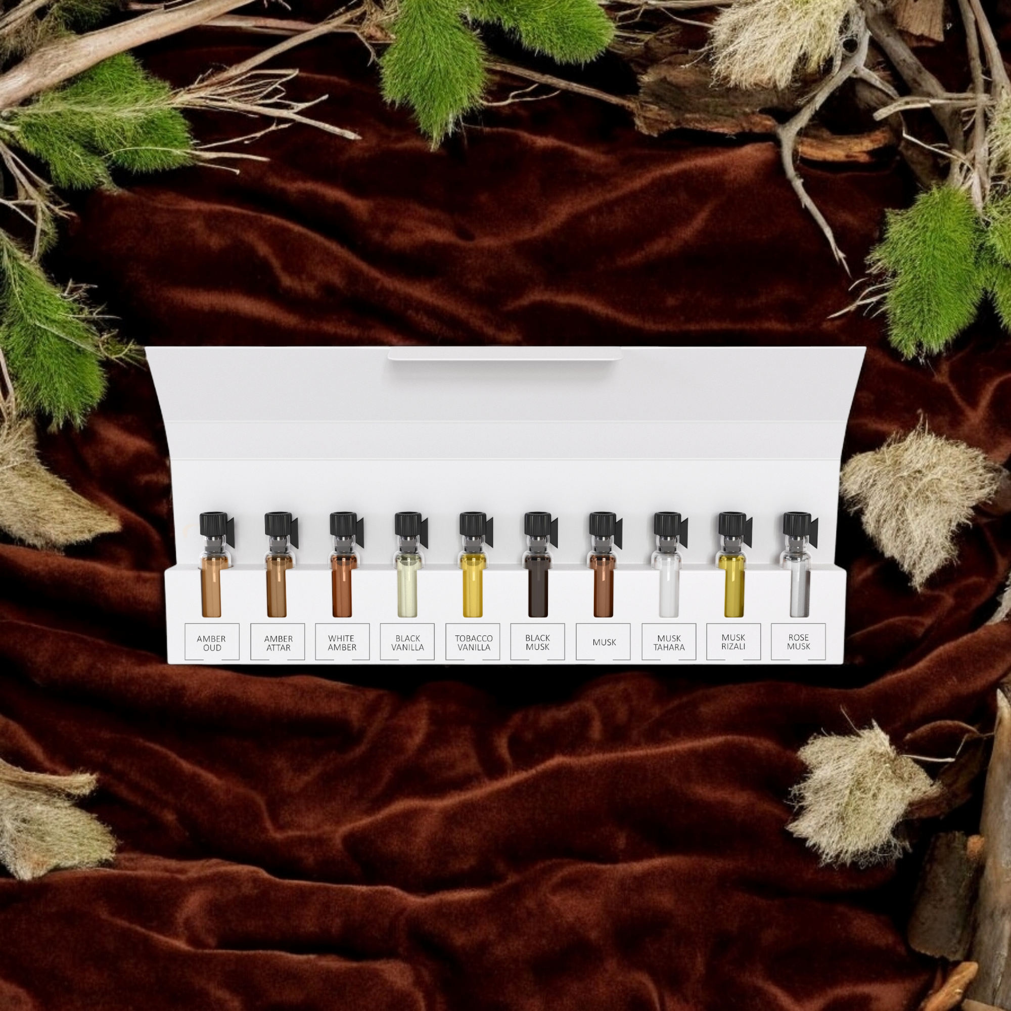 Amber and Musk Discovery Set - 10 Sample Vials - 1ML Each