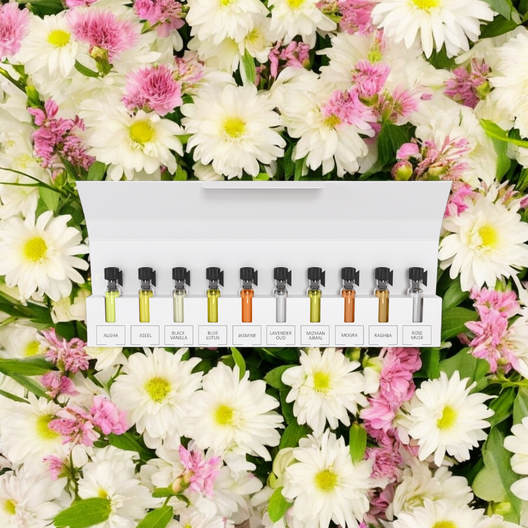 Floral Attar Discovery Set - 10 Sample Vials - 1ML Each
